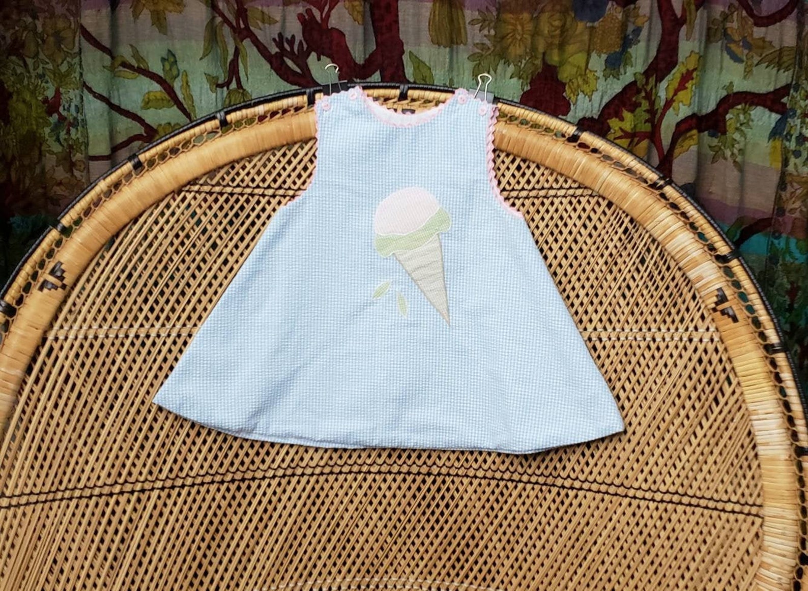 Vintage Ice Cream Cone Dress Toddler Summer Dress Cute Ice Etsy