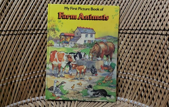 1981 My First Picture Book of Farm Animals Illustrated by Rene - Etsy 1981 My First Picture Book of Farm Animals Illustrated by Rene - Etsy