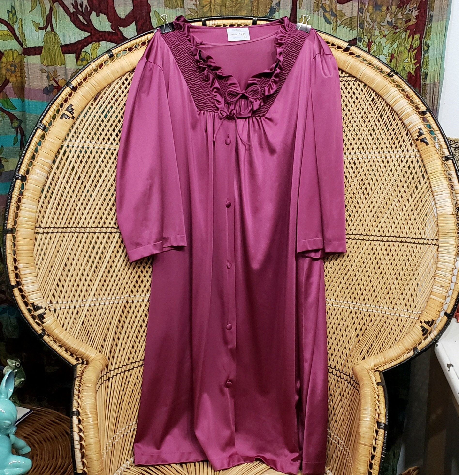 JCPenney 70s ドレスデン チュニック ブラウス 70s Purple Robe & Nightgown Set by Jcpenney, LG - Etsy