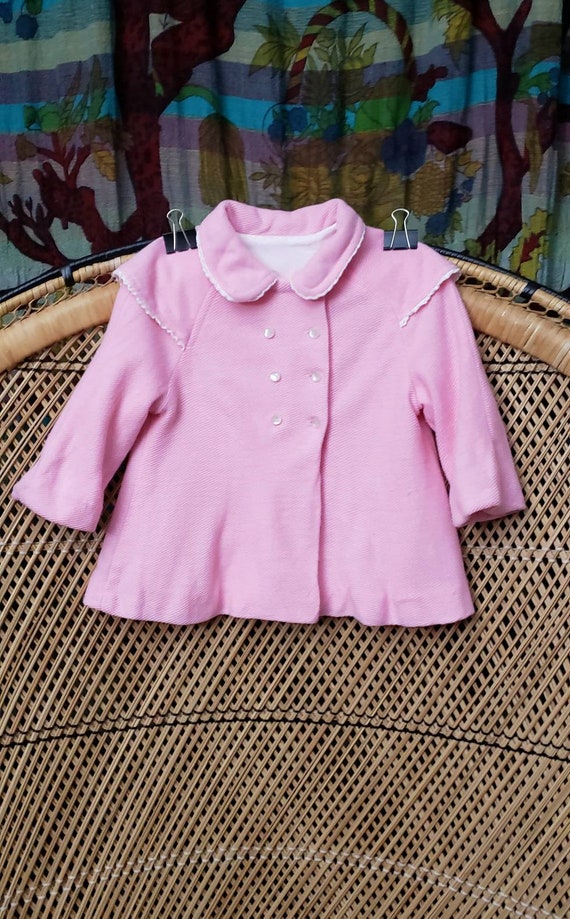 AS IS 50s Pink Girls Coat, 24" - image 2
