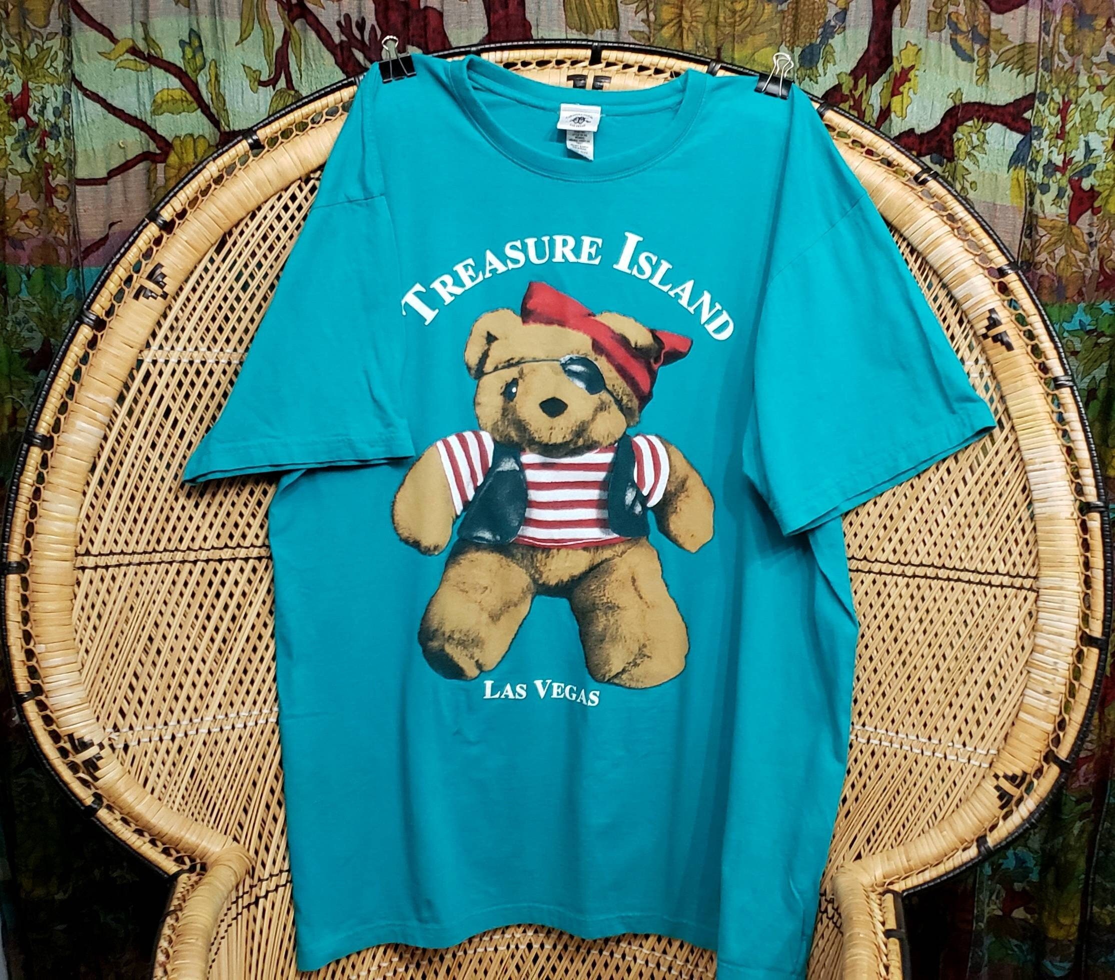 Teddy Bear Backpack Las Vegas Treasure Island Casino Pirate Vintage Treasure Island Las Vegas hotel casino 1993 pirate postcard  main image 4
