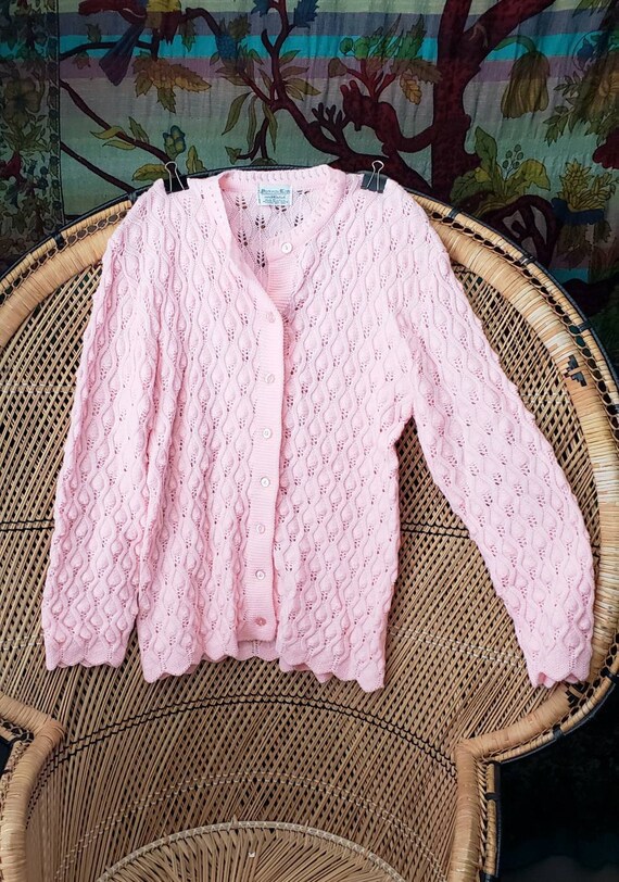 vintage pink cardigan