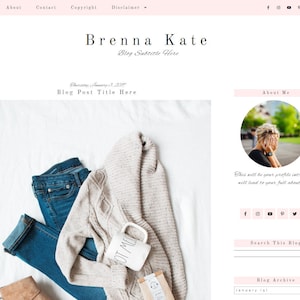 Plantilla de Blogger rosa - Plantilla de Blogger femenina - Plantilla de Blogger prefabricada - Plantilla de Blogger Responsive