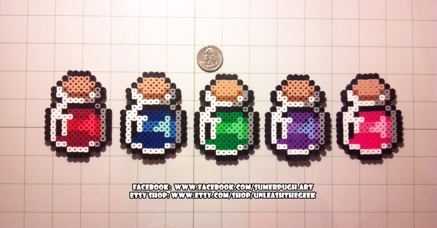 The Legend of Zelda A Link to the Past Potion Bottle Perler Etsy