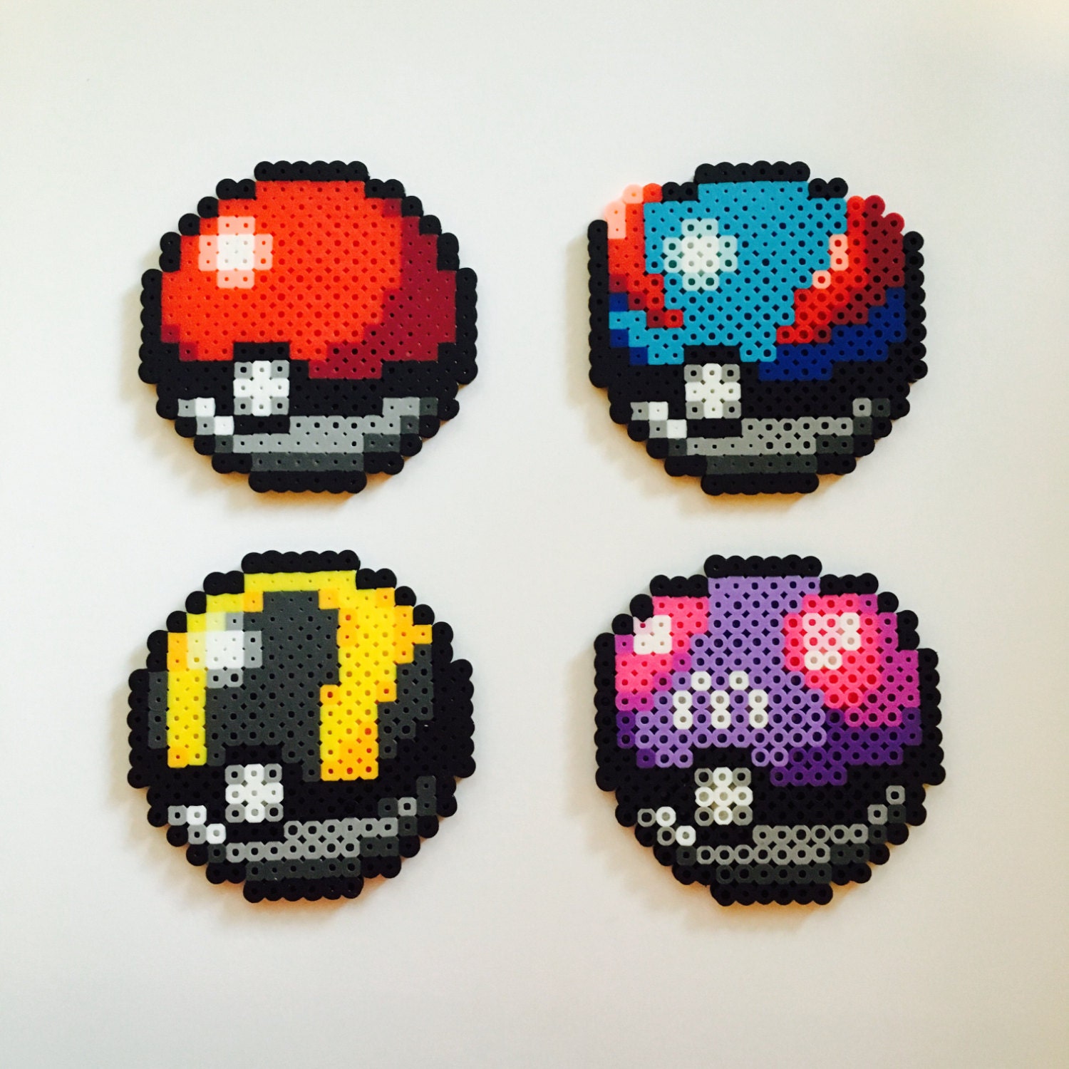 Master Ball Perler Bead Pixel Art