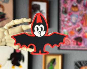 Kewpie Spooky Bat Glossy Vinyl Sticker