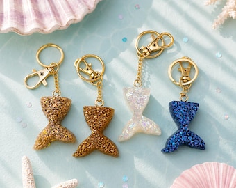Sparkly mermaid Keychain – Cute mermaid Accessory for Keys, Bags, Backpacks, keychain Gift, Fun Trendy Key Ring