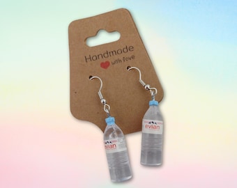 Mini Water Bottle Earrings – Quirky Dangle Jewelry for Trendy Outfits, Cute Novelty Accessory Gift for Friends, Statement Earrings