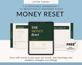 Money Reset Workbook | Budget Tracker, Debt, Savings Goals (Printable + Excel)