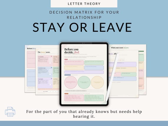 Relationship Decision Workbook – Stay or Go Guide (PDF Download)