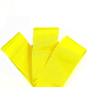 Yellow Ribbon, Bright Yellow Ribbon, Yellow Bengaline Ribbon, Bengaline Ribbon, Hair Ribbon, Awareness Ribbon, Bow Ribbon, Craft Ribbon, 2.5