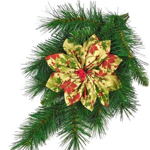 Christmas Tree Decor, Christmas Hair Bow, Poinsettia, Tree Decor, Table Decor, Napkin Decor, Ornament, Christmas Ornament, Set Of 2
