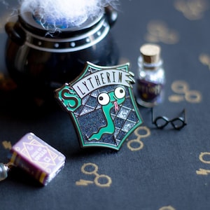 Slyther Parody - Houses of Derpwarts Shield - Hard Enamel Pin with Glitter