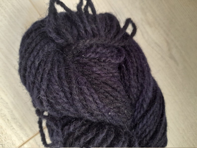 Velvet Underground. 103 grams of purple hand dyed aran weight yarn. Dyed using natural dyes image 3