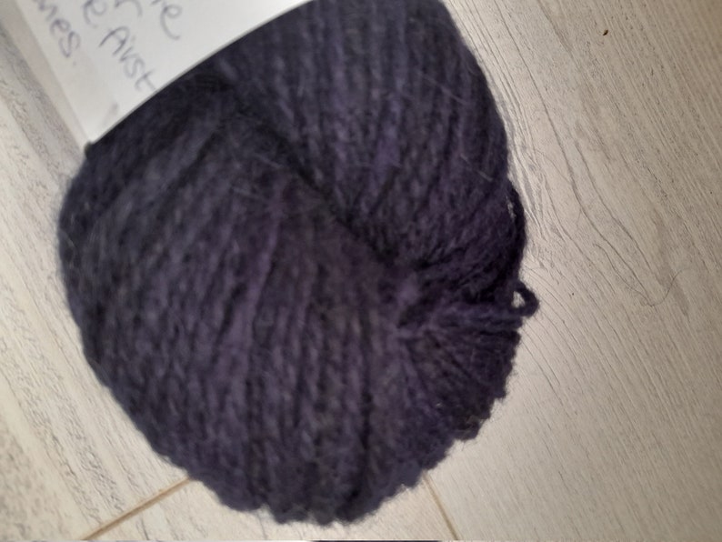 Velvet Underground. 103 grams of purple hand dyed aran weight yarn. Dyed using natural dyes image 4