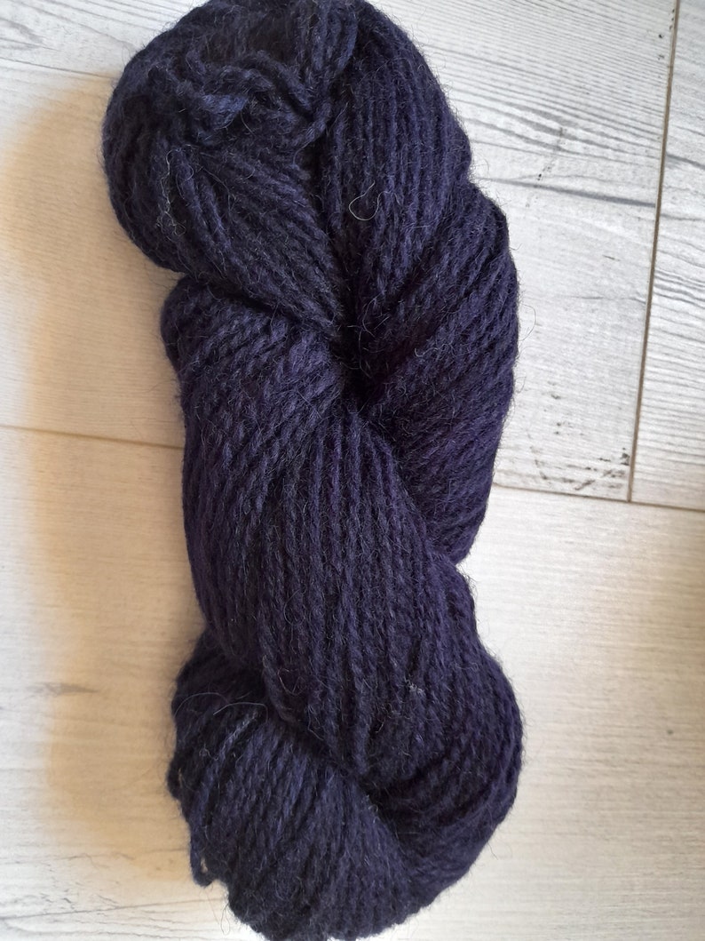 Velvet Underground. 103 grams of purple hand dyed aran weight yarn. Dyed using natural dyes image 1