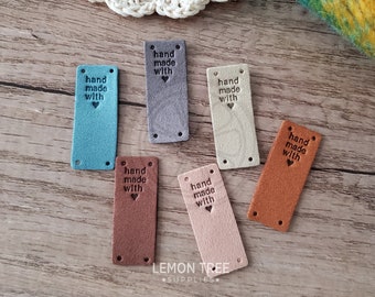 Handmade Tags for Crochet and Knitting, Made with Love, Tags for Handmade Items, Handmade Labels for Sewing
