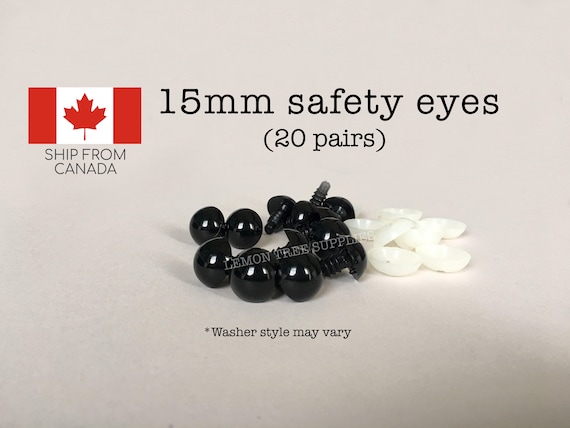 10mm Black Safety Eyes 10 Pairs, Eyes for Stuffed Toys and Animals, Animal  Eyes, Doll Eyes, Plastic Eyes 