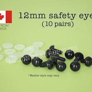 Safety Eyes Black 10mm 10 Pair