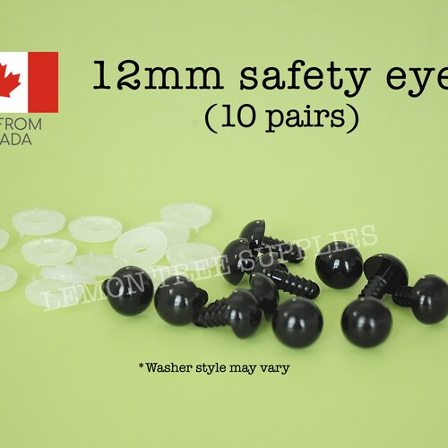 15mm Black Safety Eyes 10 Pairs Eyes for Stuffed Toys and Etsy