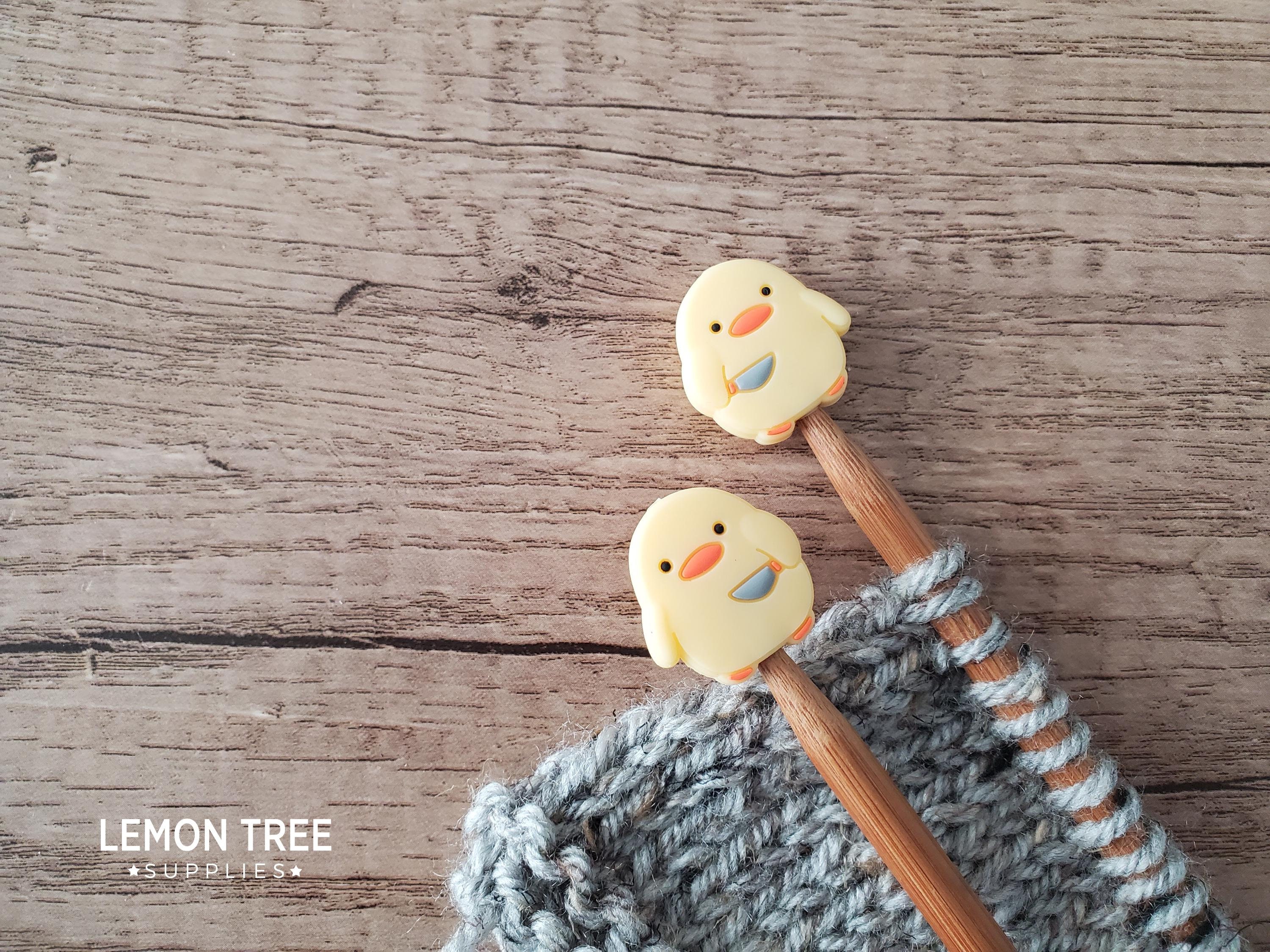 Stabby Chicken Knitting Needle Stitch Stoppers / Point Protectors / Knitting Notions / Stitch Holders / Knitting Tools Accessories