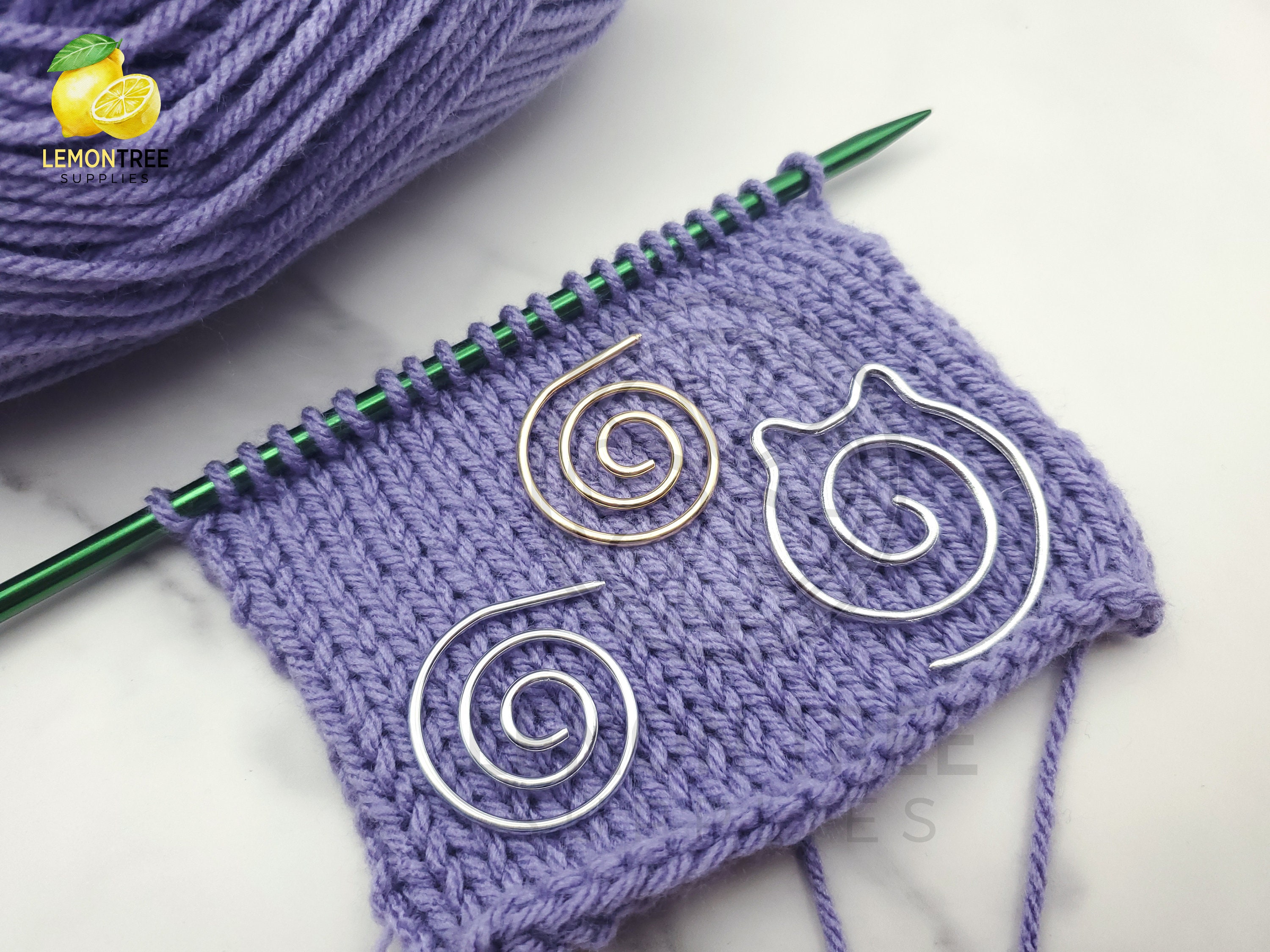 Sunisery Spiral Cable Needle Handmade Knitting Tool Circle Spiral Pin Bent Tapestry  Needles for Yarn Sewing Knitting 