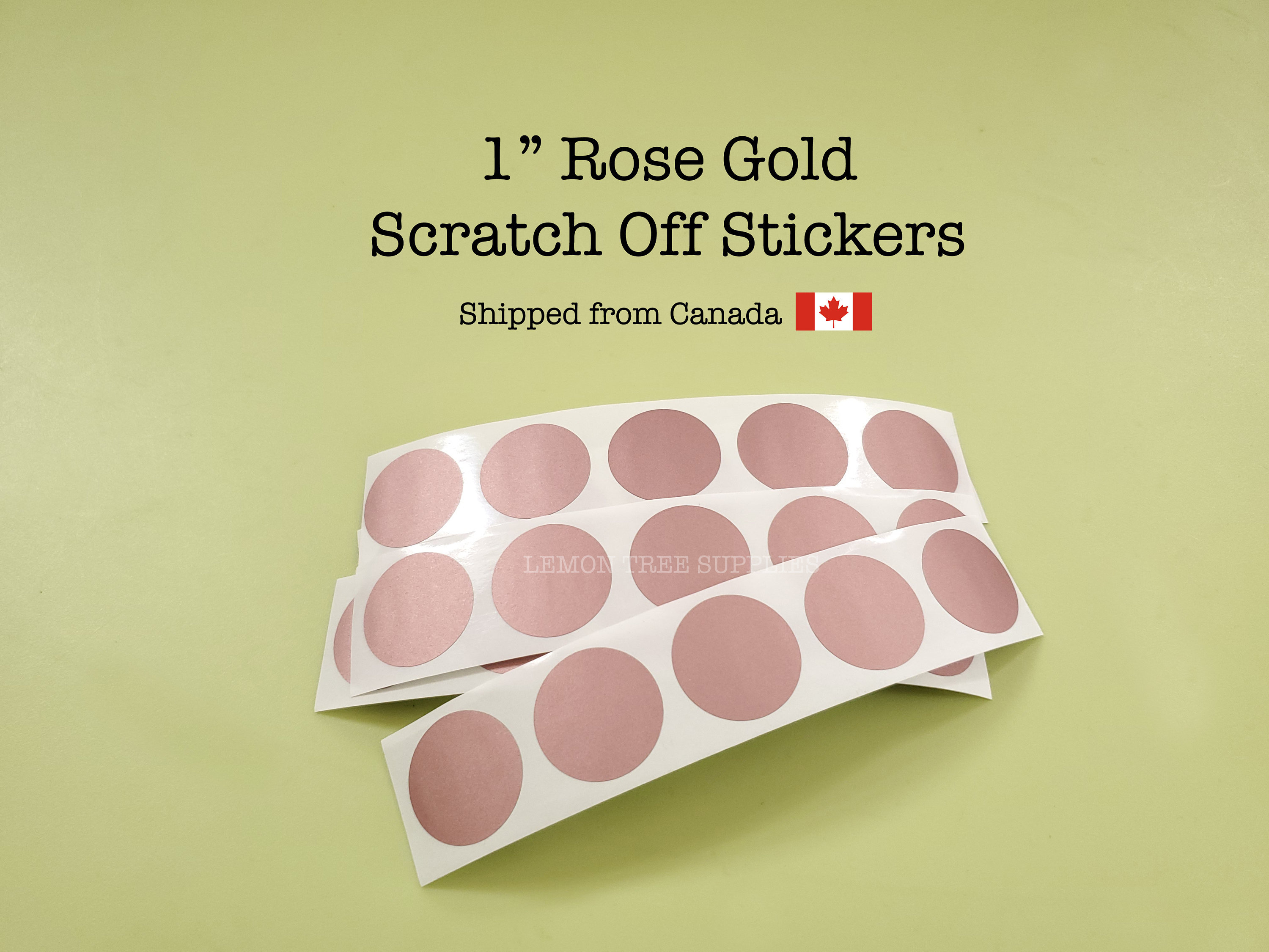 1 Rose Gold Scratch off Stickers 
