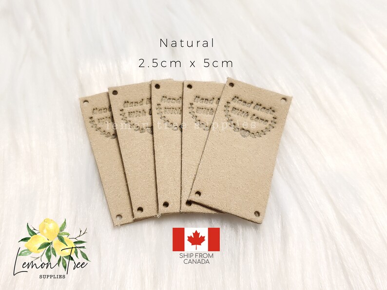 Knitting Clothing Tags Suede Handmade Labels Handmade with Love Tags for Sewing Crochet Knitting Sewing