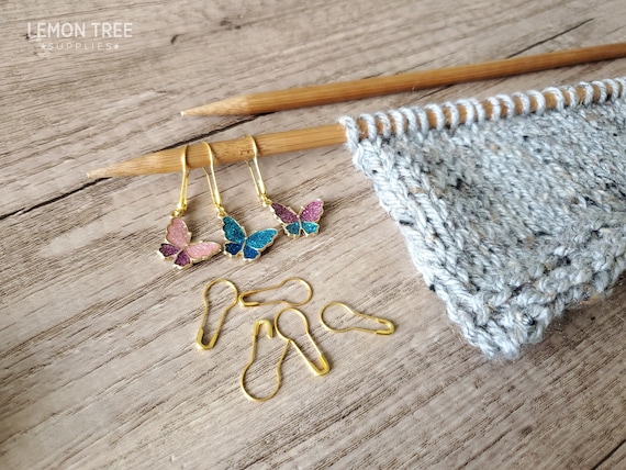 Butterfly Stitch Markers for Knitting and Crochet, Progress Keepers, Knitting Notions, Knitting Tool, Crochet Notions