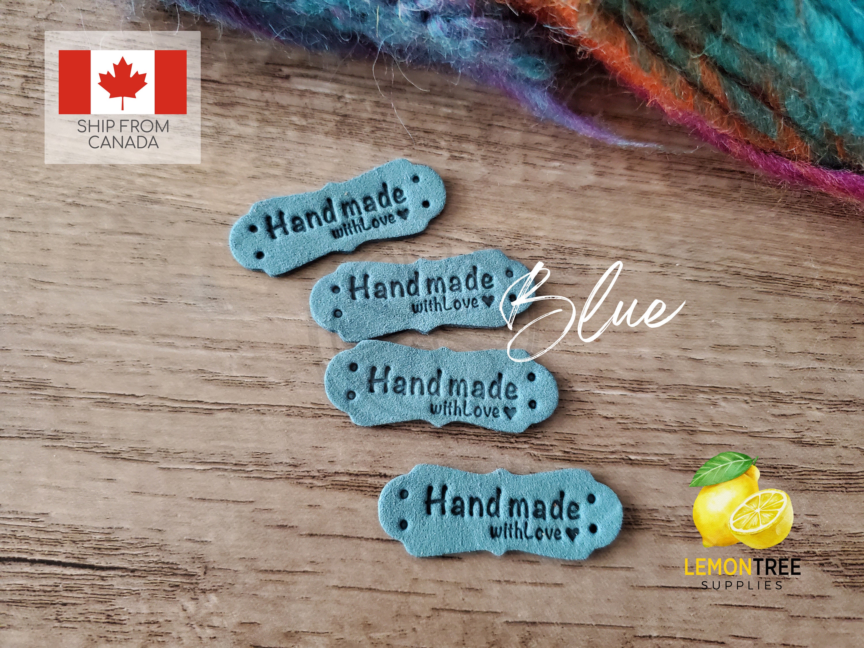 Handmade Tags for Knitting Crochet Sewing Labels, Suede, Made With Love Tags  Labels, for Hats, Blankets, Handmade Labels 