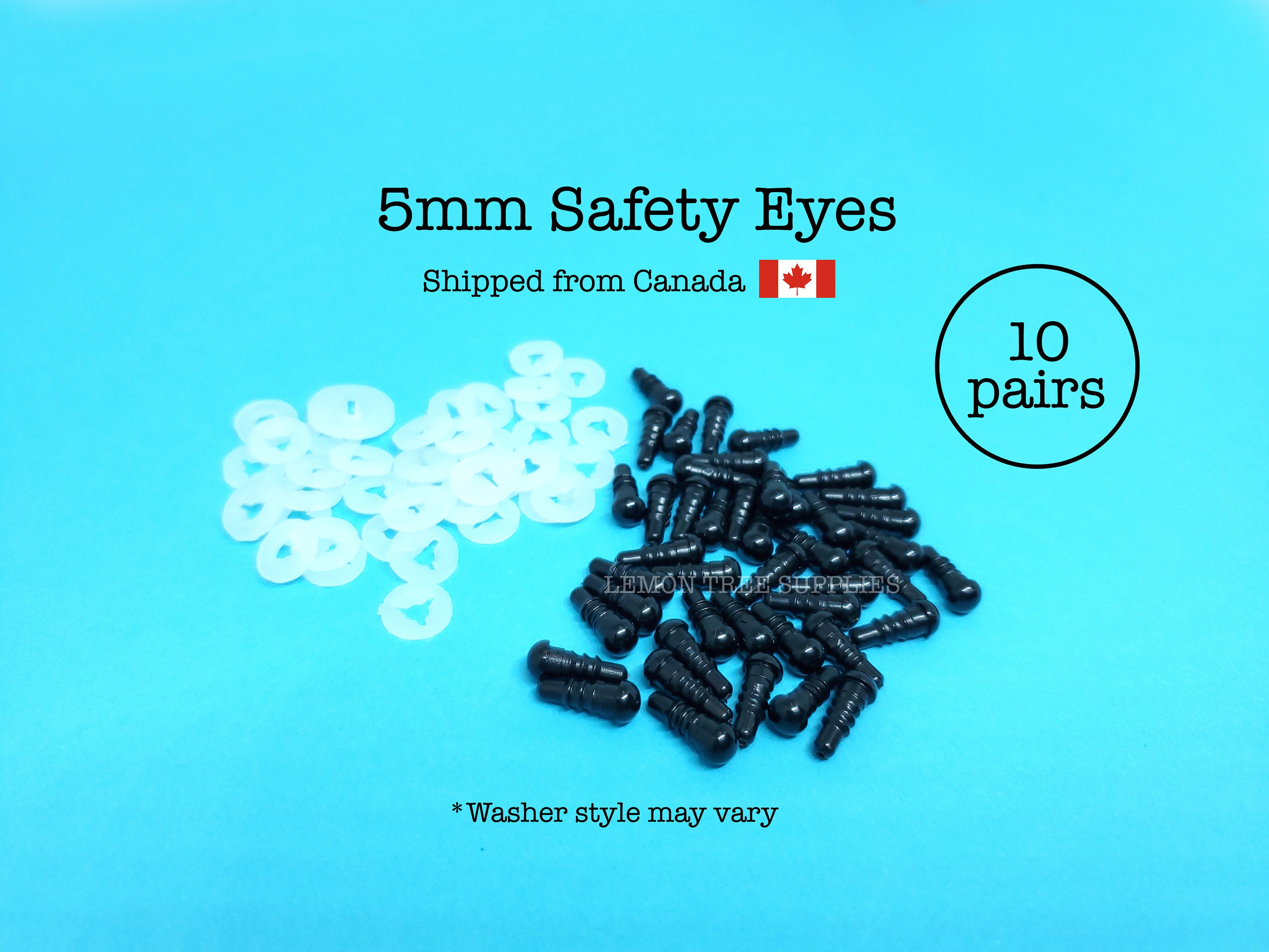5mm Black Safety Eyes 10 Pairs Eyes for Stuffed Toys and Etsy