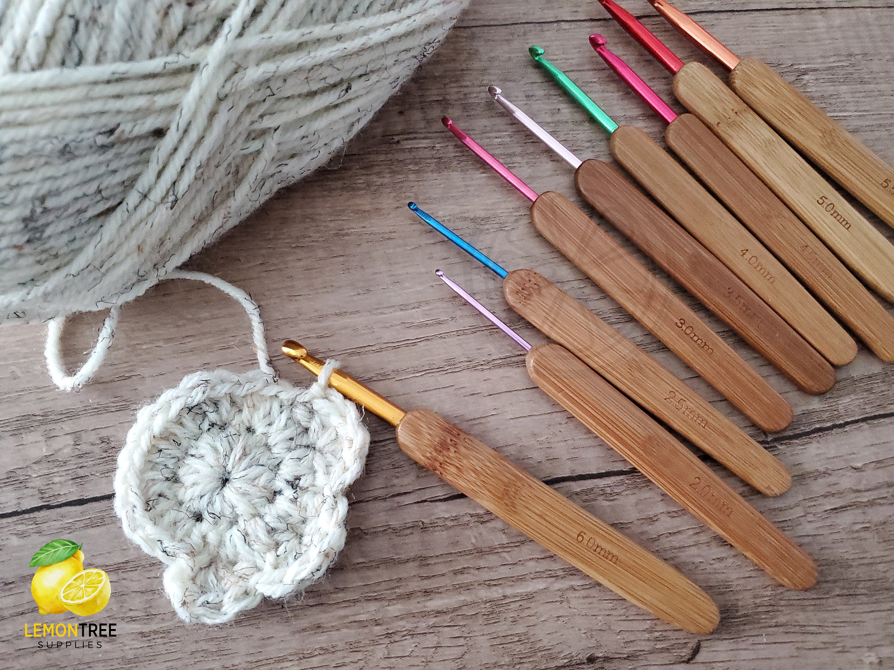 Natural Bamboo Crochet Hooks, Healthy Hook, Wooden Crochet Hook