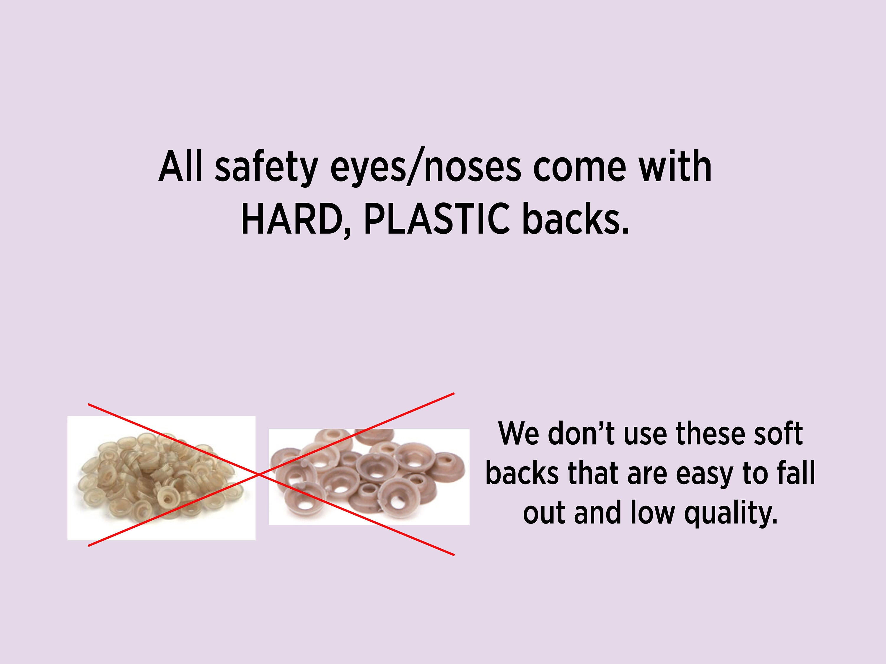 9x12mm Oval Safety Nose/eyes, Plastic Eyes for Stuffed Animals