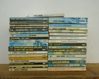 Set of 37 Louis L'Amour Western paperback books