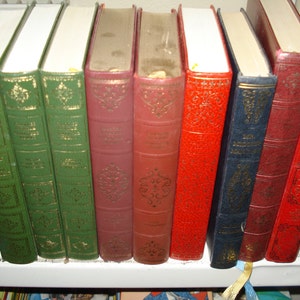 Set of 30 Vinyl covered books by Heron Books. Mixed colours & authors image 3