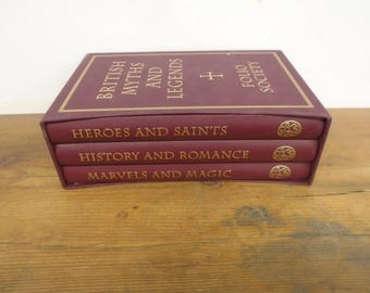 British Myths and Legends: 3 Volume Folio Society Set With Slipcase