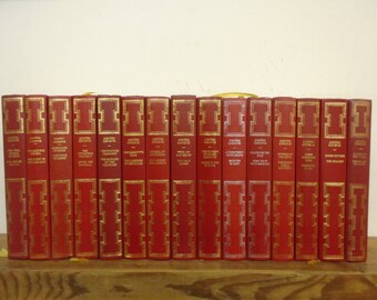 Set of 30 Agatha Christie Vinyl covered books by Heron Books.