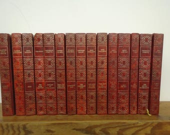 Set of 15 Thriller Novels: Vinyl covered books by Heron Books.  Mixed Authors