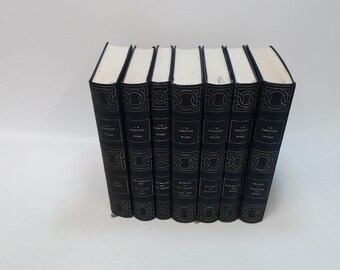 Conjunto de 14 libros con tapa de vinilo de The Works of J.B. Priestley de Heron Books.