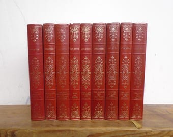 Set of 9 Colette Vinyl covered books by Heron Books.