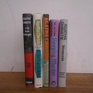 Set of 5 Facsimile Reprints of Agatha Christie 1st Editions