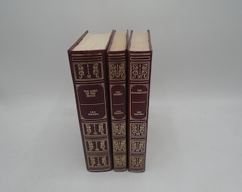 Lord of the Rings, Silmarillion, The Hobbit. Vinyl covered books by Guild Books.