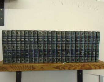 Set of 22 The Works of J.B. Priestley Vinyl covered books by Heron Books.