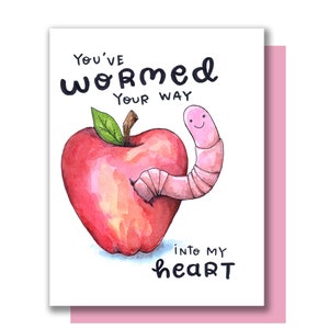 VENTA Gusano que has desparasitado tu camino en mi corazón Tarjeta de amor de San Valentín