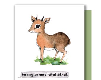 Sending An Unsolicited Dik-Dik Pic Text Message Valentine Love Card