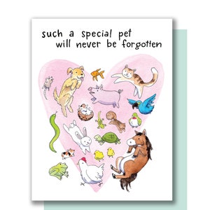 Mai dimenticato speciale Pet Sympathy Loss Card