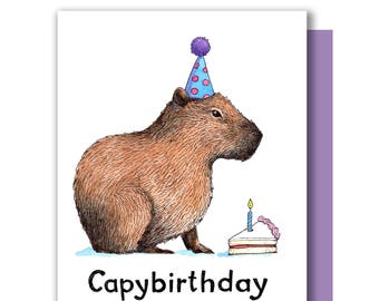 Capybirthday Happy Birthday Capybara Card