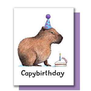 Capybirthday Happy Birthday Capybara Card image 1