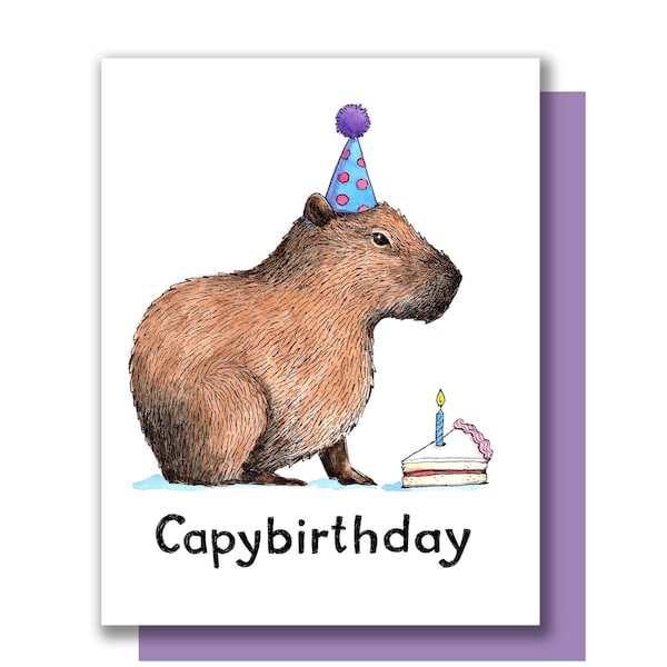 Capybirthday Happy Birthday Capybara Card