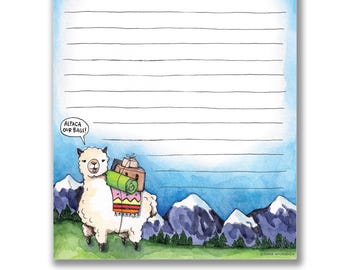 Notas del Bloc de notas de Alpaca de Aventuras Futuras